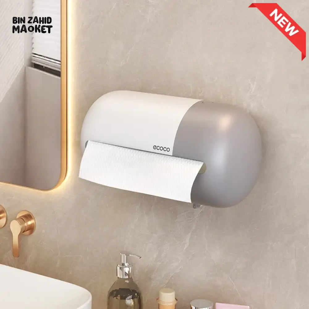 ECOCO WALL-MOUNT TOILET PAPER ROLL HOLDER – TISSUE ROLL INCLUDED