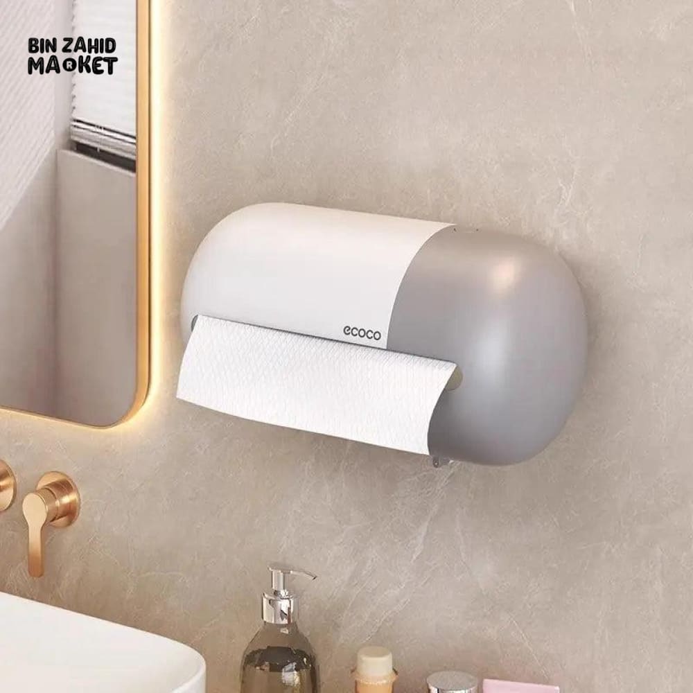 ECOCO WALL-MOUNT TOILET PAPER ROLL HOLDER – TISSUE ROLL INCLUDED