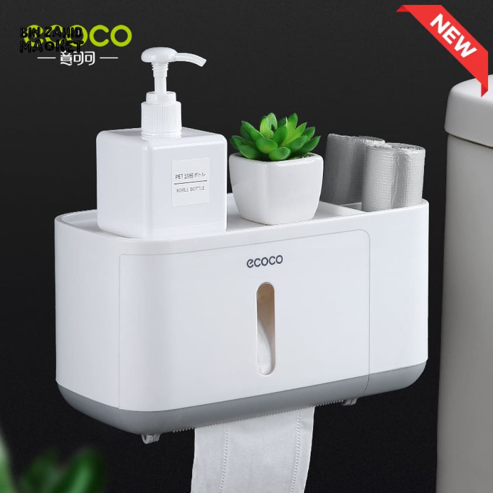 ECOCO WALL-MOUNTED TISSUE BOX – DUSTPROOF BATHROOM HOLDER