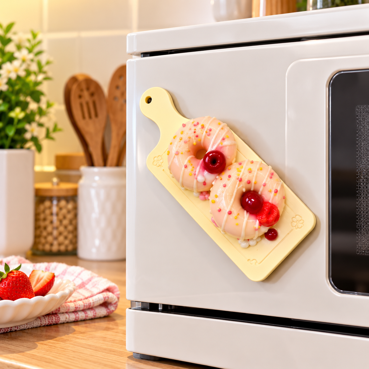 PINK DONUT DESSERT DESIGN FRIDGE MAGNET