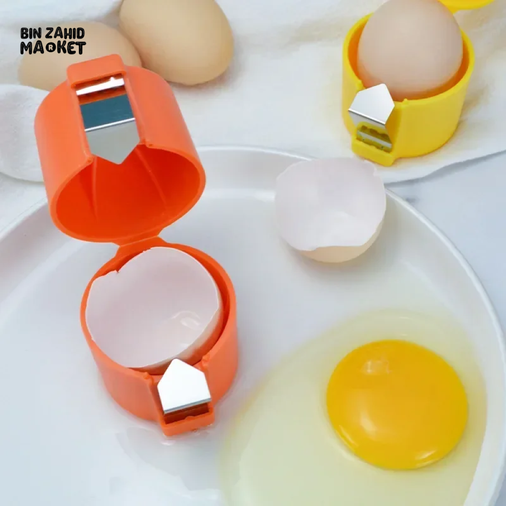 EGG TOPPER SHELL CUTTER RAW EGG CRACKER SEPARATOR & OPENER – KITCHEN BAKING TOOL