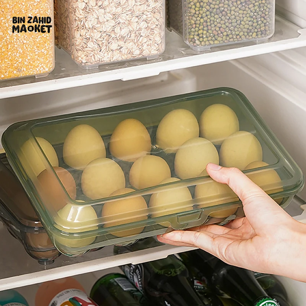 EGGS STORAGE BOX PLASTIC TRANSPARENT PORTABLE EGG FRESH-KEEPING CASE REFRIGERATOR STORAGE CONTAINER KITCHEN TOOL