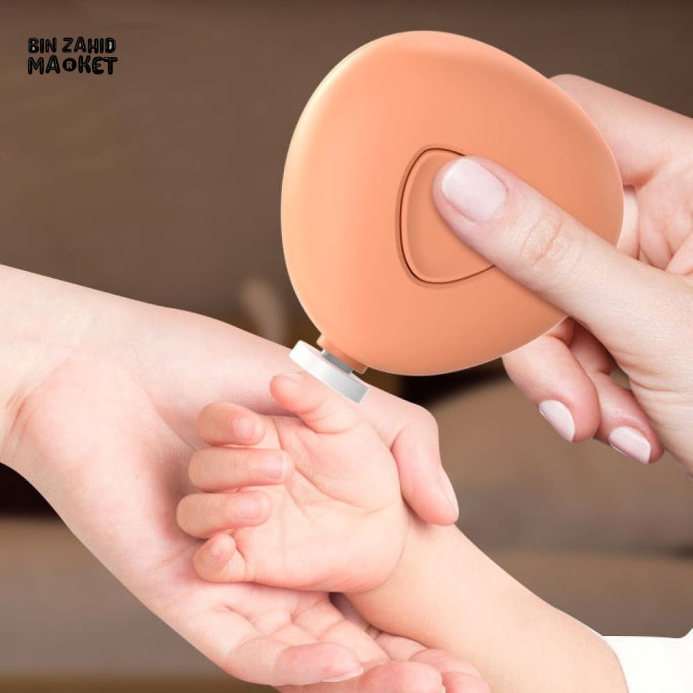 ELECTRIC BABY NAIL TRIMMER WITH 6 GRINDING HEADS – GENTLE & SAFE MANICURE SET FOR NEWBORNS AND TODDLERS – BATTERY OPERATED