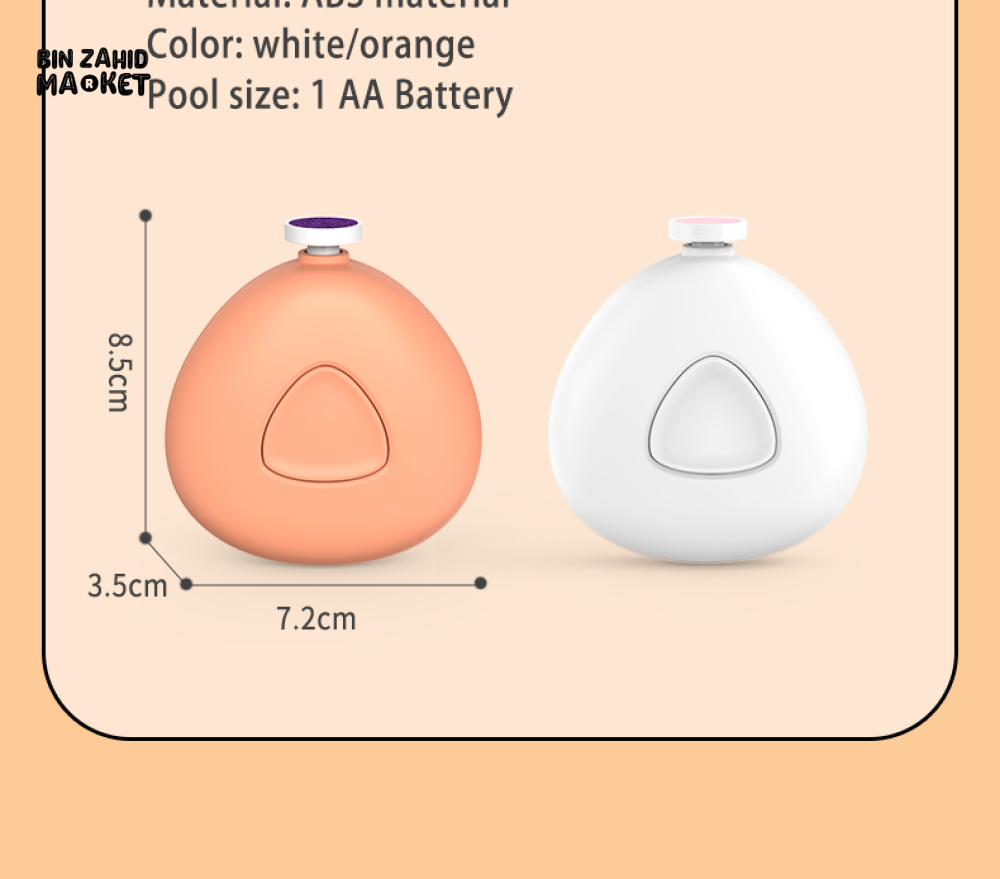 ELECTRIC BABY NAIL TRIMMER WITH 6 GRINDING HEADS – GENTLE & SAFE MANICURE SET FOR NEWBORNS AND TODDLERS – BATTERY OPERATED