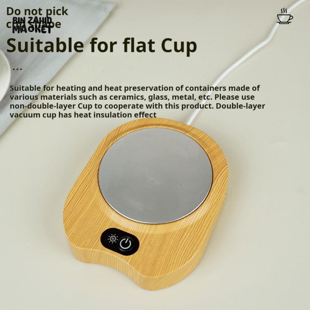 ELECTRIC COFFEE WARMER PLATE – SMART AUTO SHUT-OFF 3 TEMPERATURES WATERPROOF COASTER