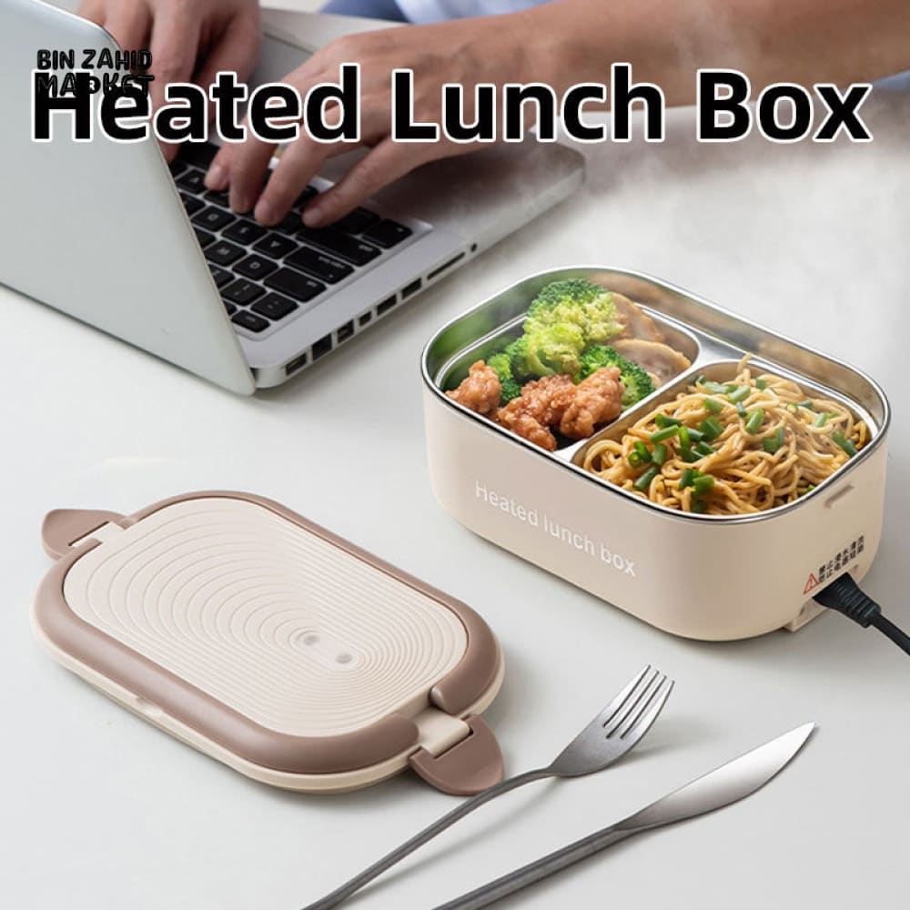 ELECTRIC HEATED LUNCH BOX WITHOUT WATER INJECTION – 304 STAINLESS STEEL, PLUG-IN CONSTANT TEMPERATURE FOR OFFICE USE