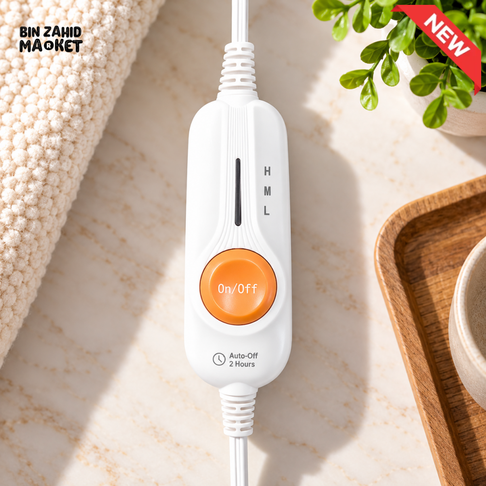 ELECTRIC PLUSH FOOT WARMER WITH 3 HEAT SETTINGS AND AUTO-OFF CONTROL
