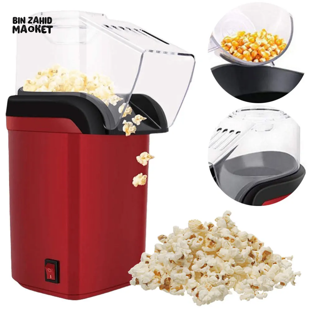 ELECTRIC POPCORN MAKER | QUICK & EASY HOT AIR POPPER FOR HOME USE