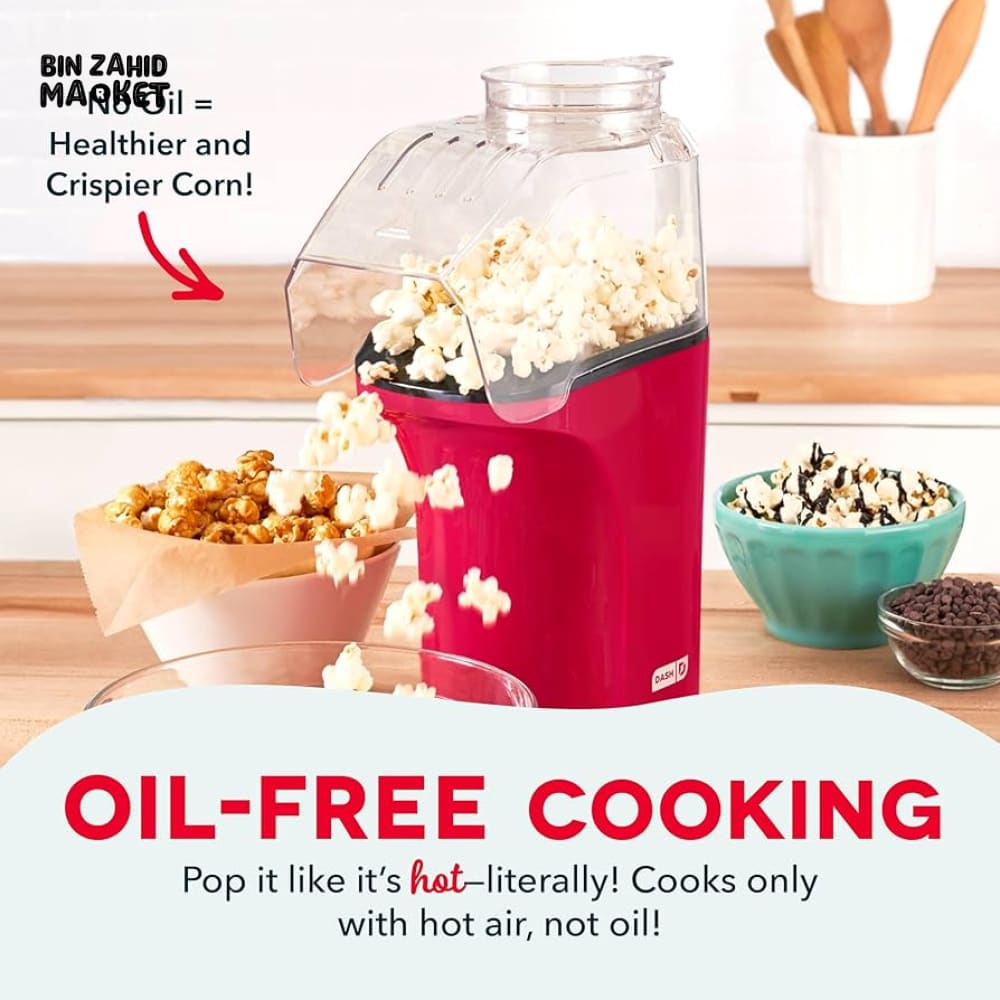 ELECTRIC POPCORN MAKER | QUICK & EASY HOT AIR POPPER FOR HOME USE