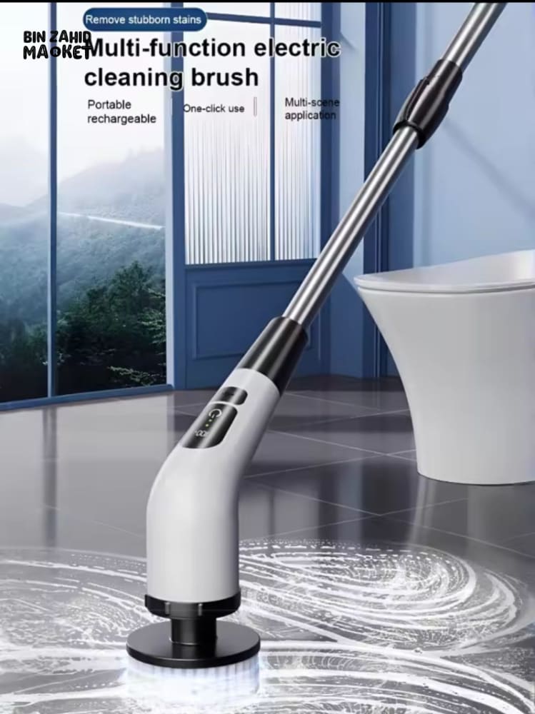 ELECTRIC SPIN SCRUBBER 9-IN-1 CORDLESS ROTATING CLEANING BRUSH FOR BATHROOM KITCHEN & TOILET CLEANING