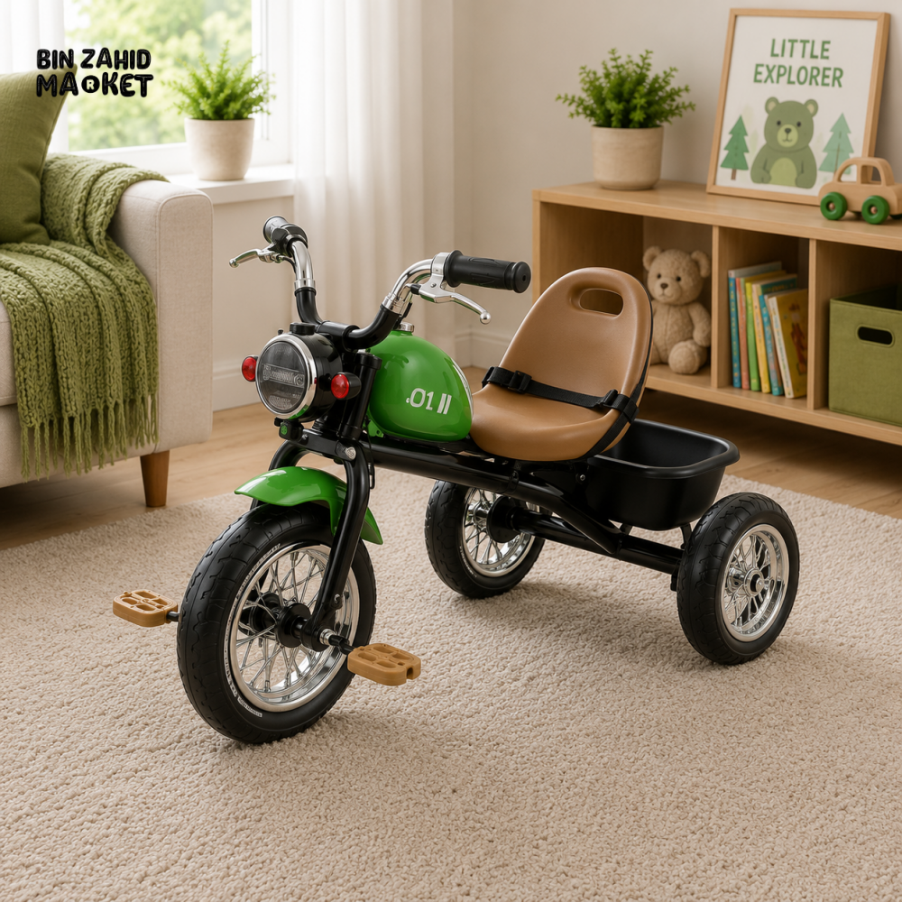 ELECTRIC STYLE KIDS TRICYCLE MOTORBIKE - GREEN