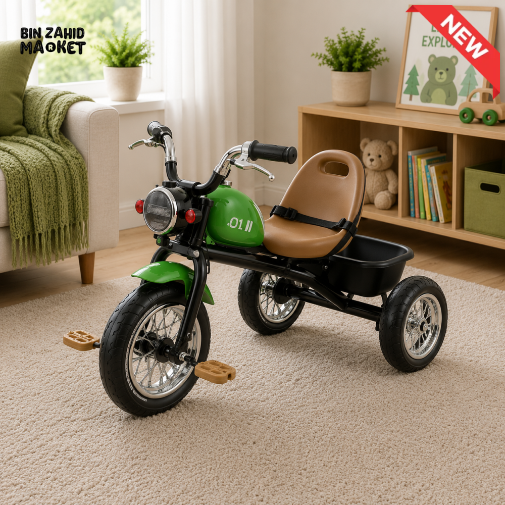 ELECTRIC STYLE KIDS TRICYCLE MOTORBIKE - GREEN