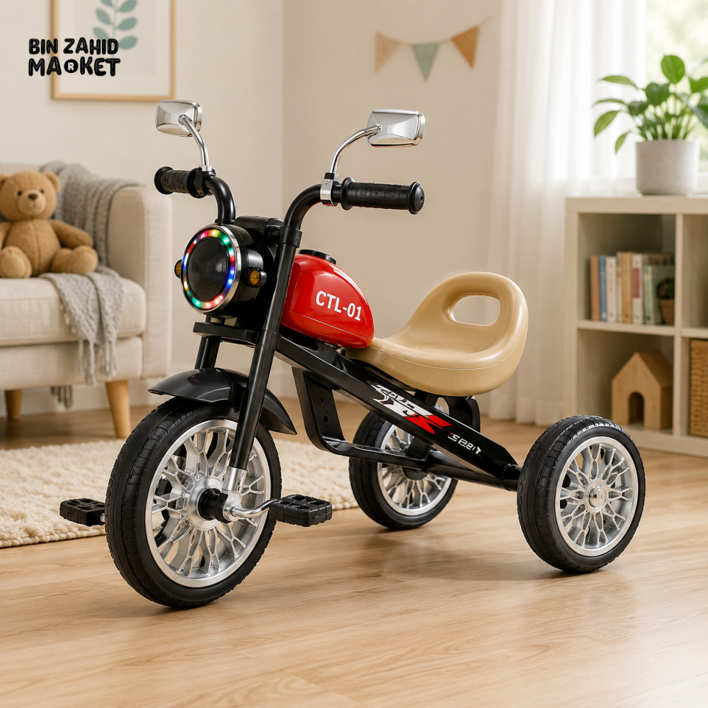 ELECTRIC STYLE KIDS TRICYCLE MOTORBIKE - RED