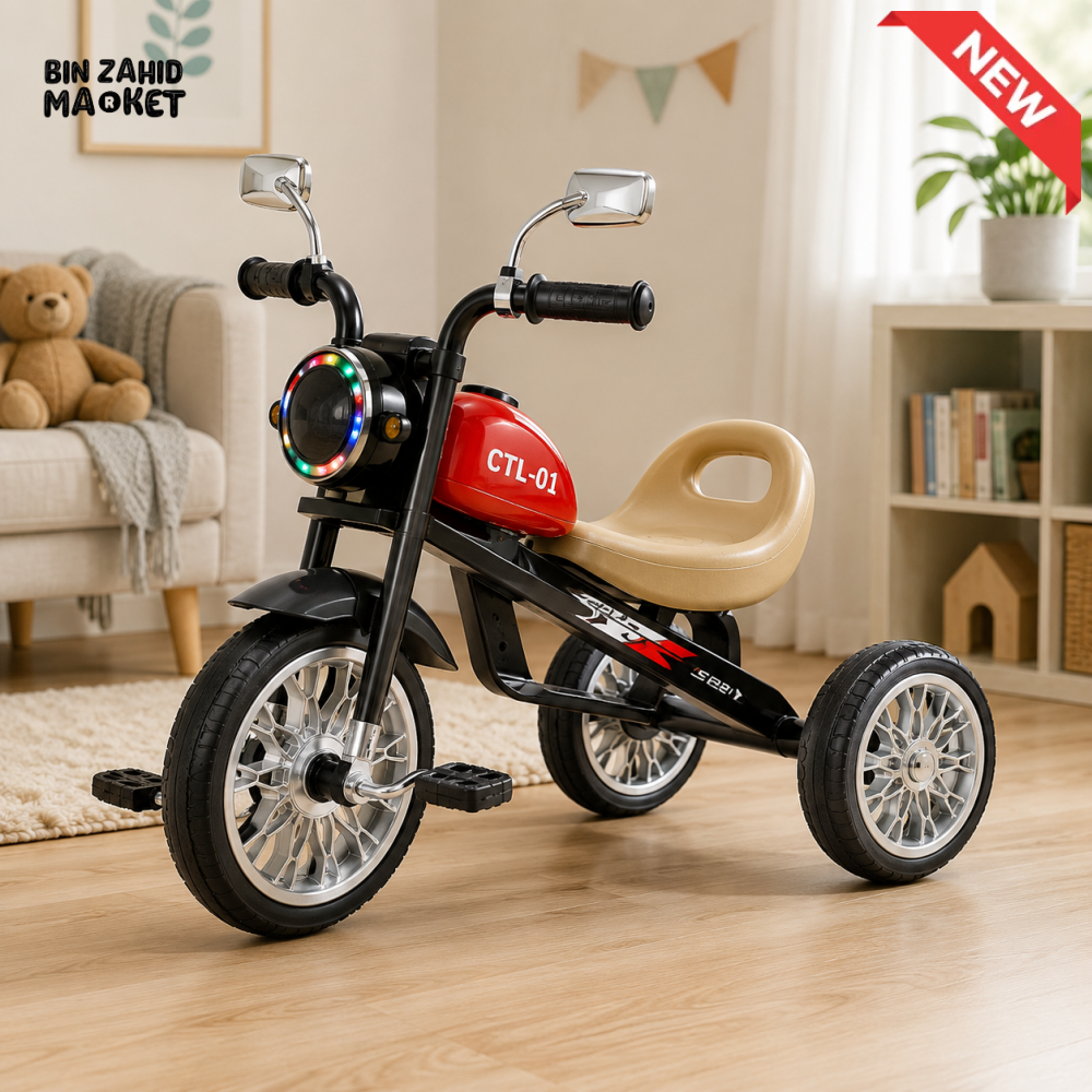 ELECTRIC STYLE KIDS TRICYCLE MOTORBIKE - RED