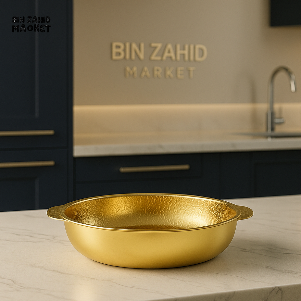 ELEGANT ELECTROPLATED GOLDEN SERVING BOWL – STAINLESS STEEL, STYLISH & DURABLE DESIGN