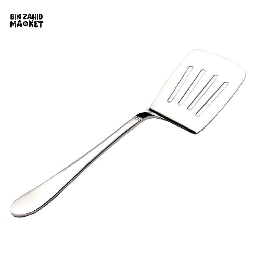 ELEGANT STAINLESS STEEL SLOTTED TURNER – DURABLE KITCHEN SPATULA FOR FLIPPING & SERVING