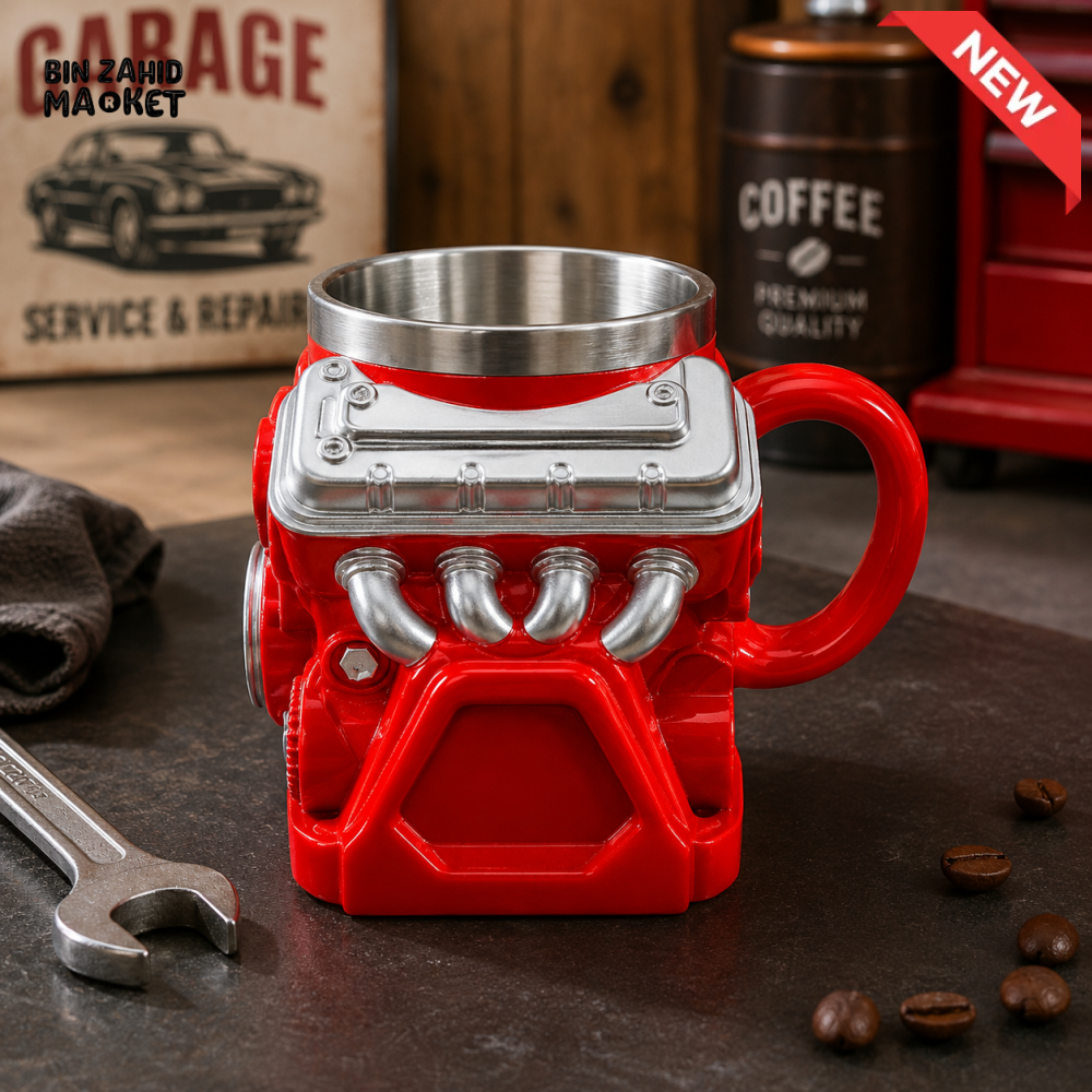 ENGINE BLOCK STAINLESS STEEL MUG - 450 ML