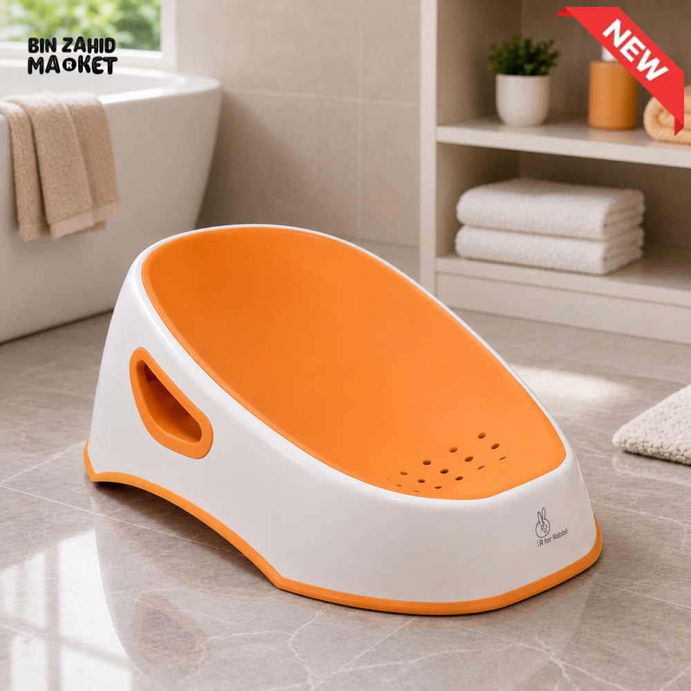 ERGONOMIC BABY BATH SUPPORT SEAT - ORANGE