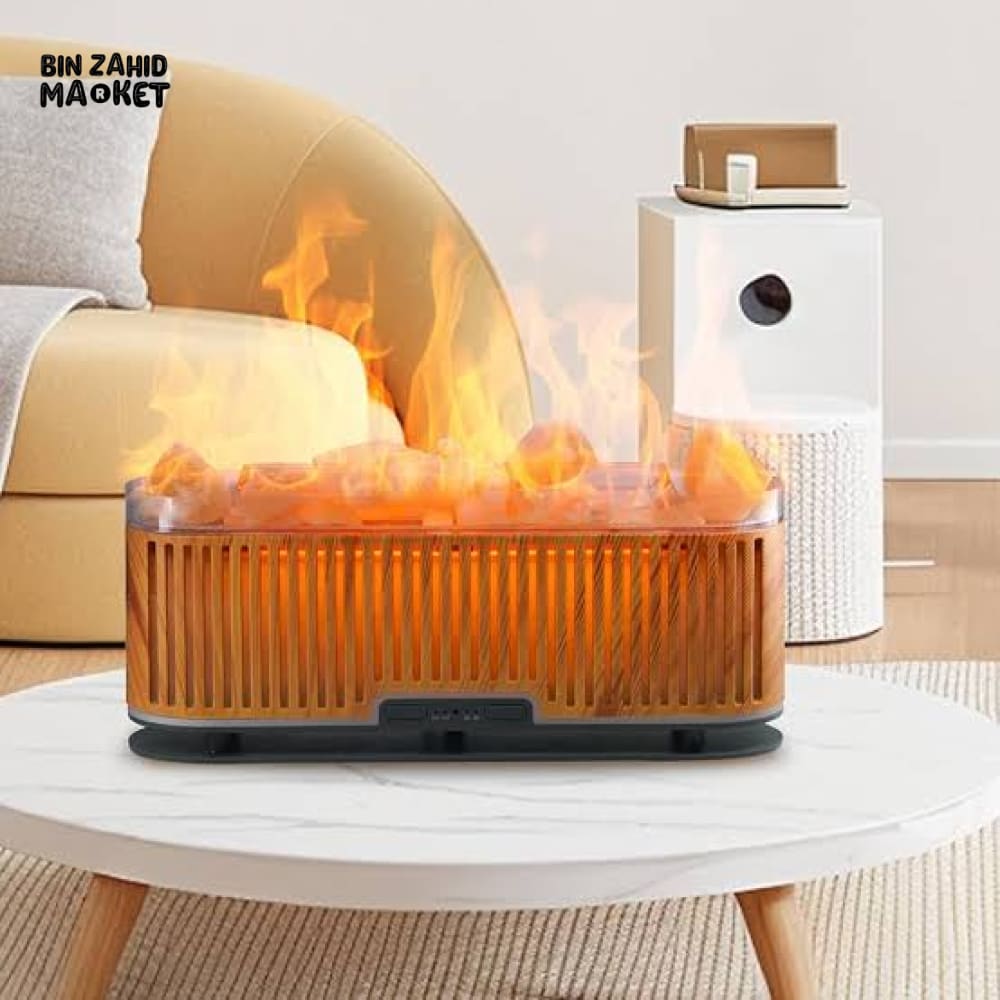 ESSENTIAL OIL DIFFUSER WITH SALT LAMP – QUIET HUMIDIFIER & LED LIGHTS