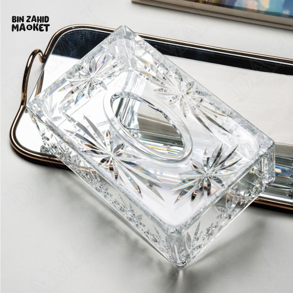 EUROPEAN HOLLOW ACRYLIC TISSUE BOX – MODERN DESKTOP NAPKIN HOLDER