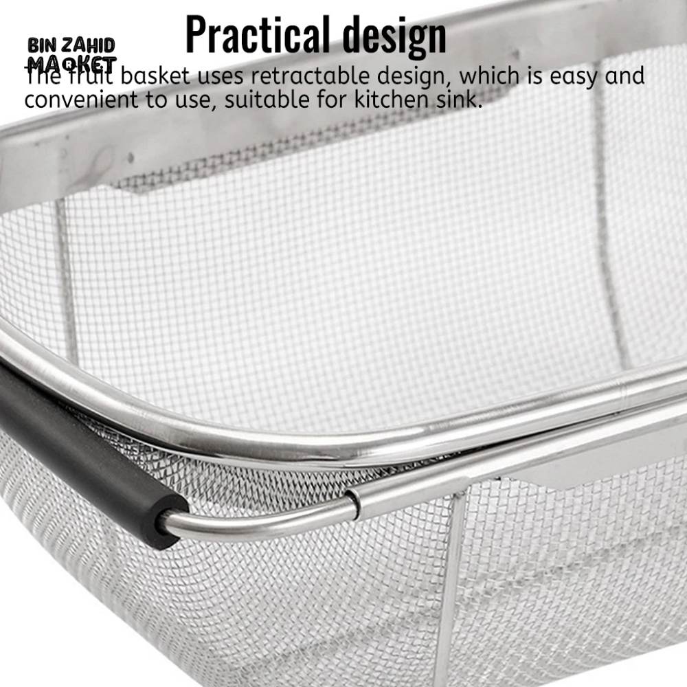 EXPANDABLE STAINLESS STEEL KITCHEN DRAIN BASKET & STRAINER