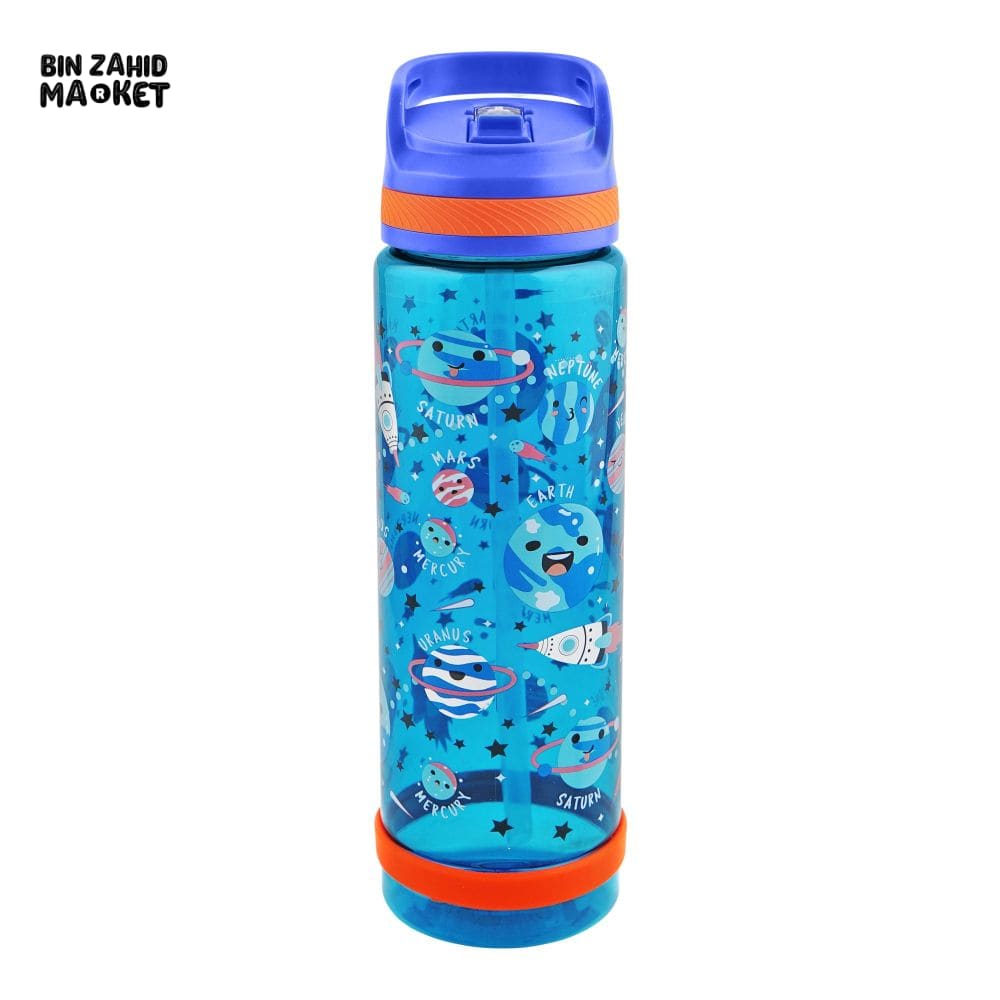 EYUN KIDS CARTOON FANCY WATER BOTTLE WITH HANDLE BLUE SB-10 750ML