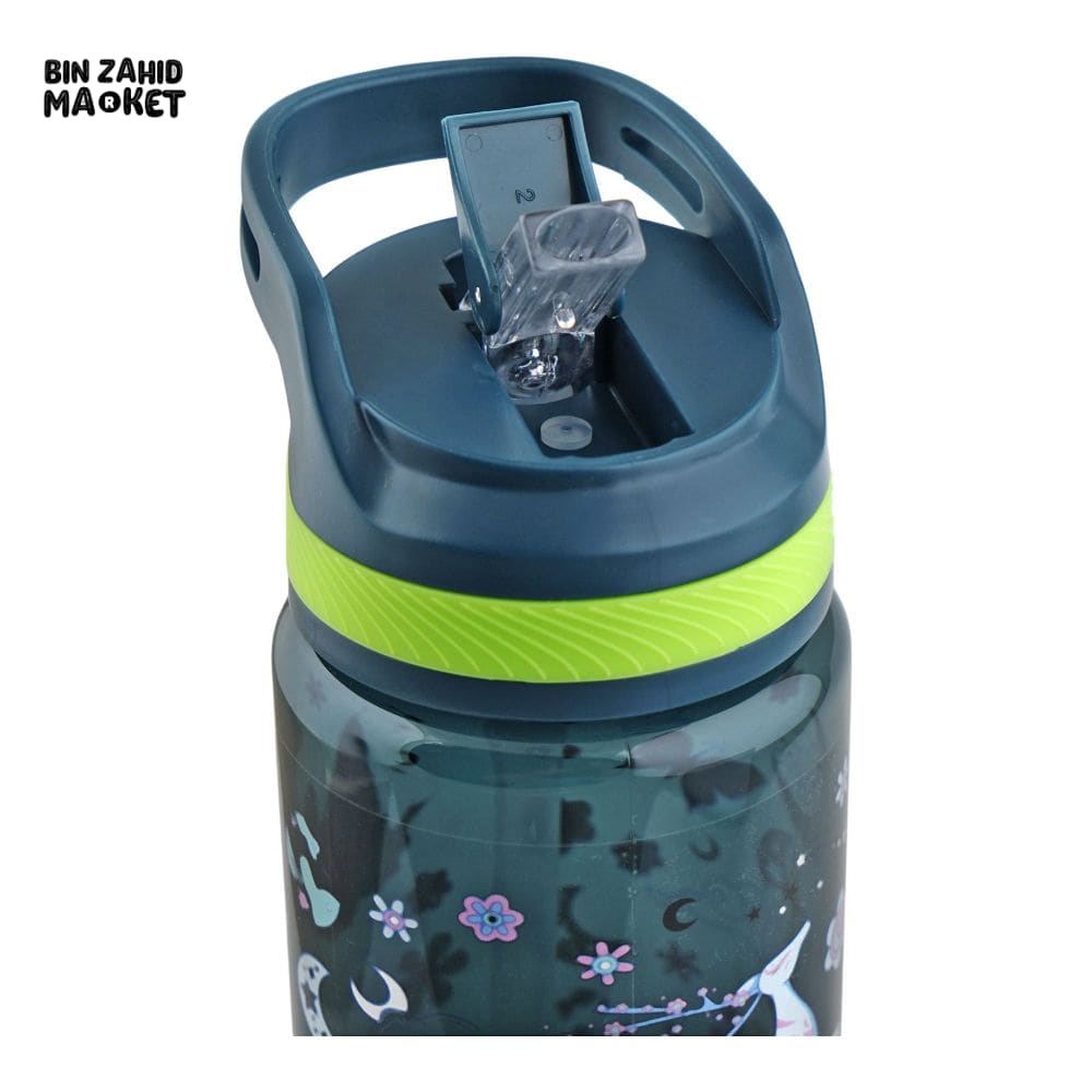EYUN KIDS CARTOON FANCY WATER BOTTLE WITH HANDLE GREEN SB-10 750ML