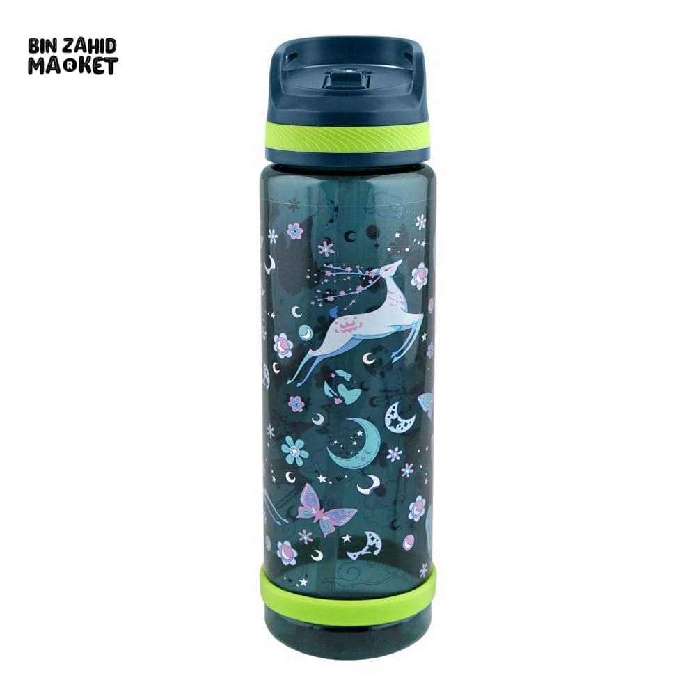 EYUN KIDS CARTOON FANCY WATER BOTTLE WITH HANDLE GREEN SB-10 750ML