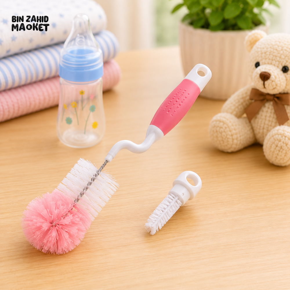 FARLIN BOTTLE & NIPPLE BRUSH - PINK