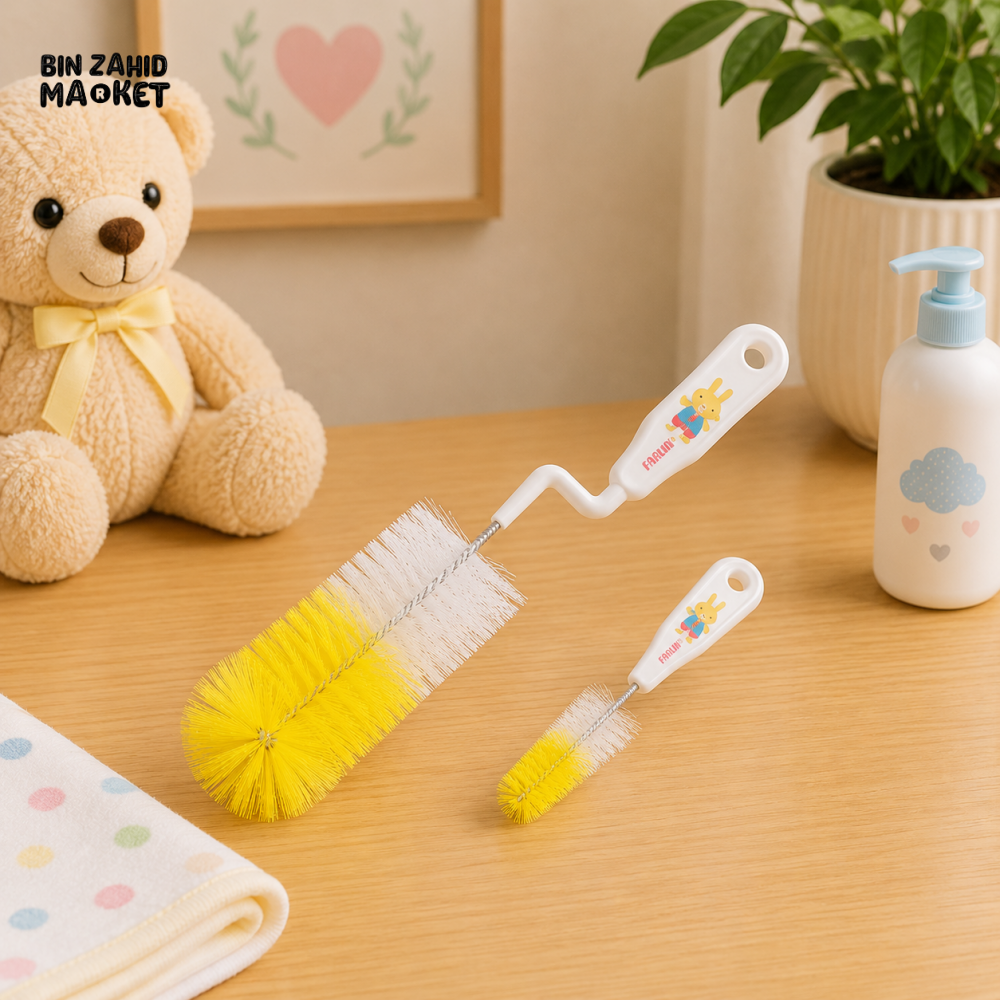 FARLIN BOTTLE & NIPPLE BRUSH - YELLOW