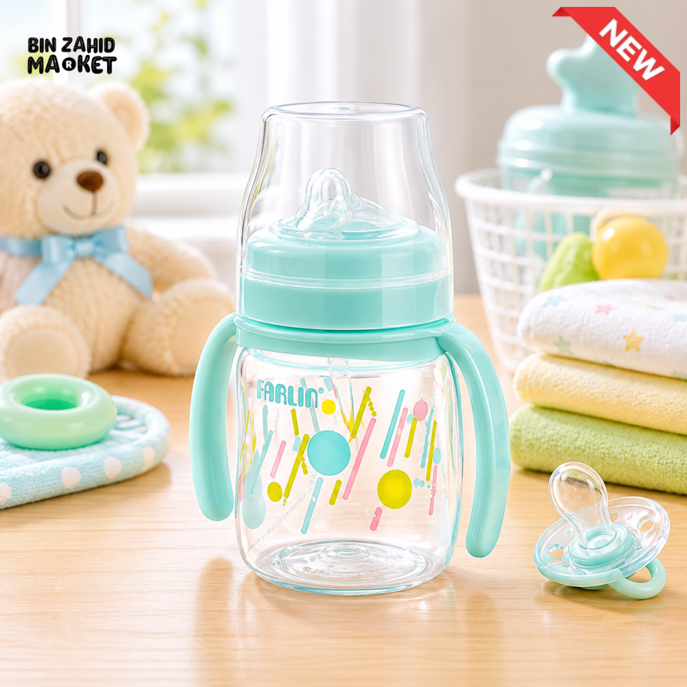 FARLIN DRINKING CUP STAGE 3-STRAW 150ML-GREEN