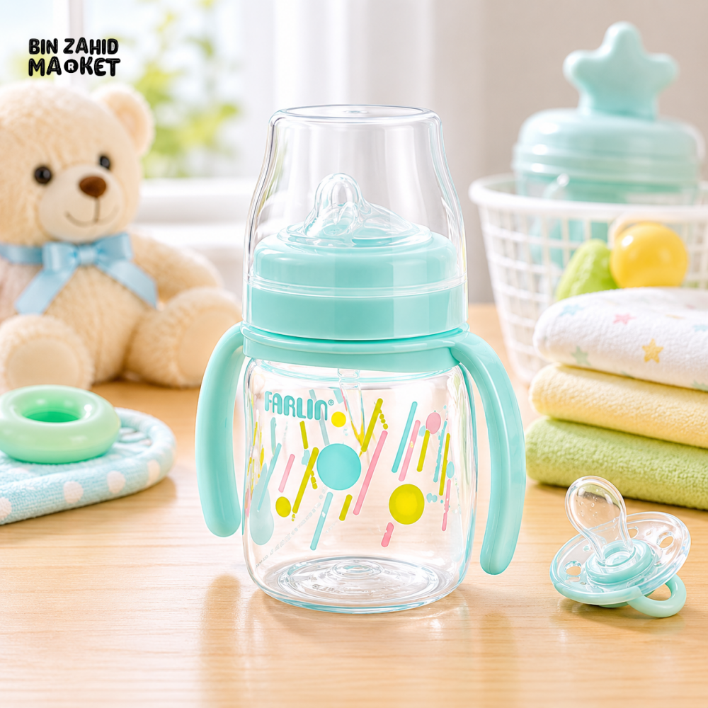 FARLIN DRINKING CUP STAGE 3-STRAW 150ML-GREEN