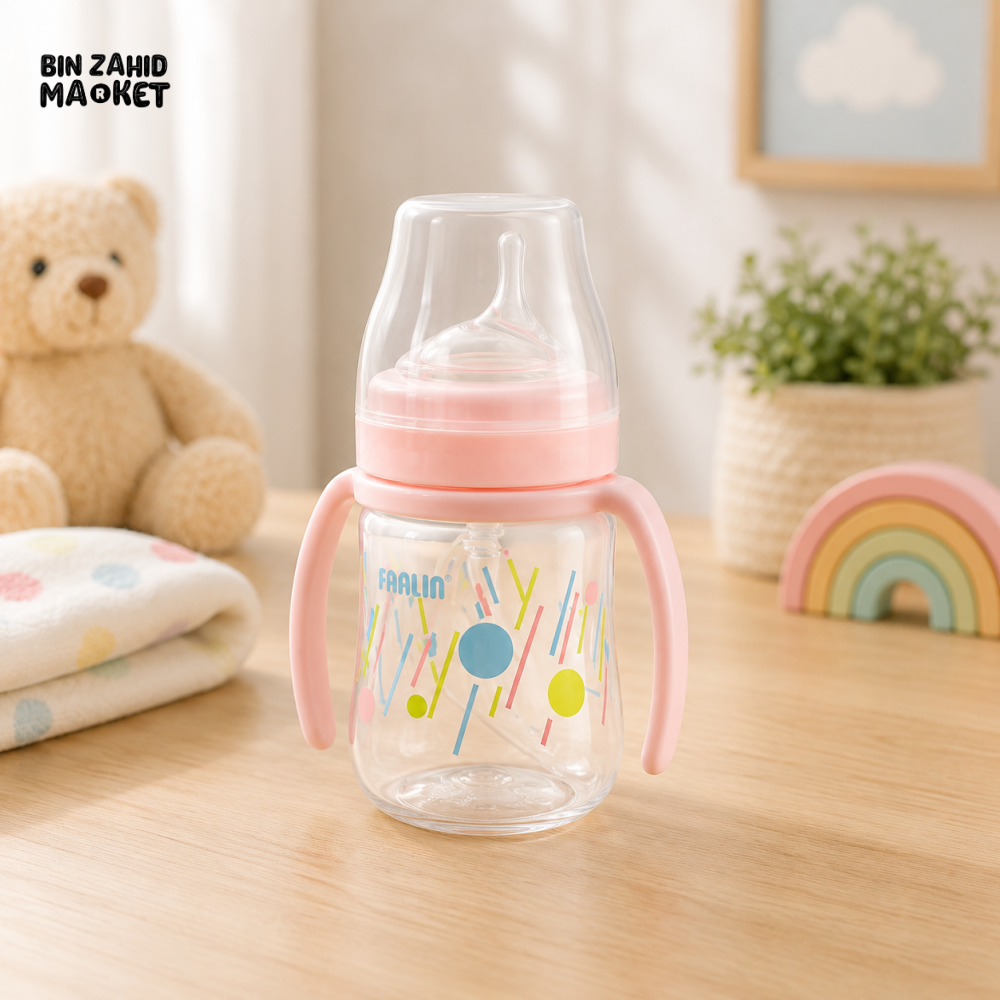 FARLIN DRINKING CUP STAGE 3-STRAW 150ML-PINK