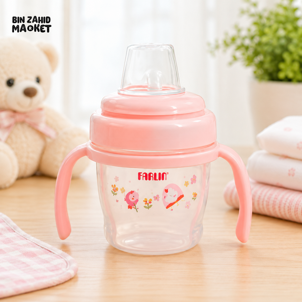 FARLIN DRINKING CUP STEP 2-SPOUT 120ML-PINK
