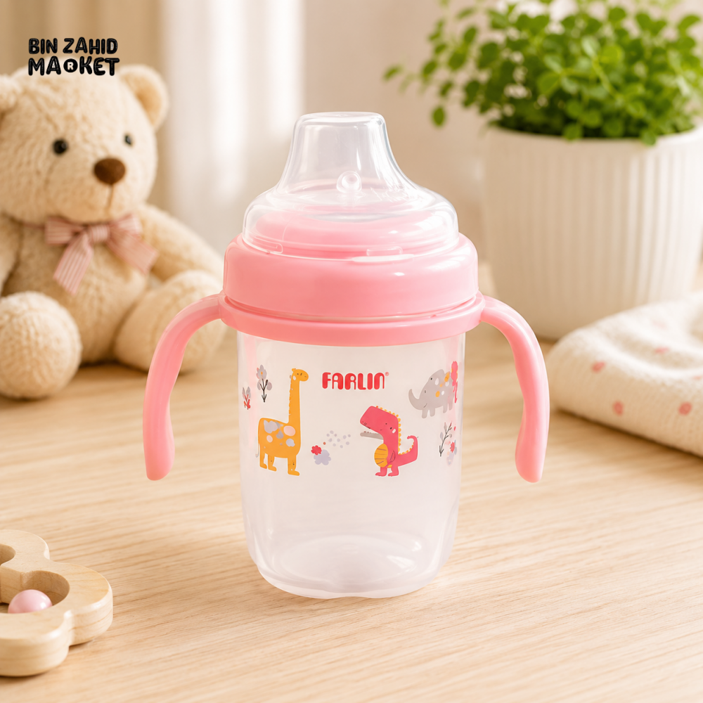 FARLIN DRINKING CUP STEP 2-SPOUT 240ML-PINK