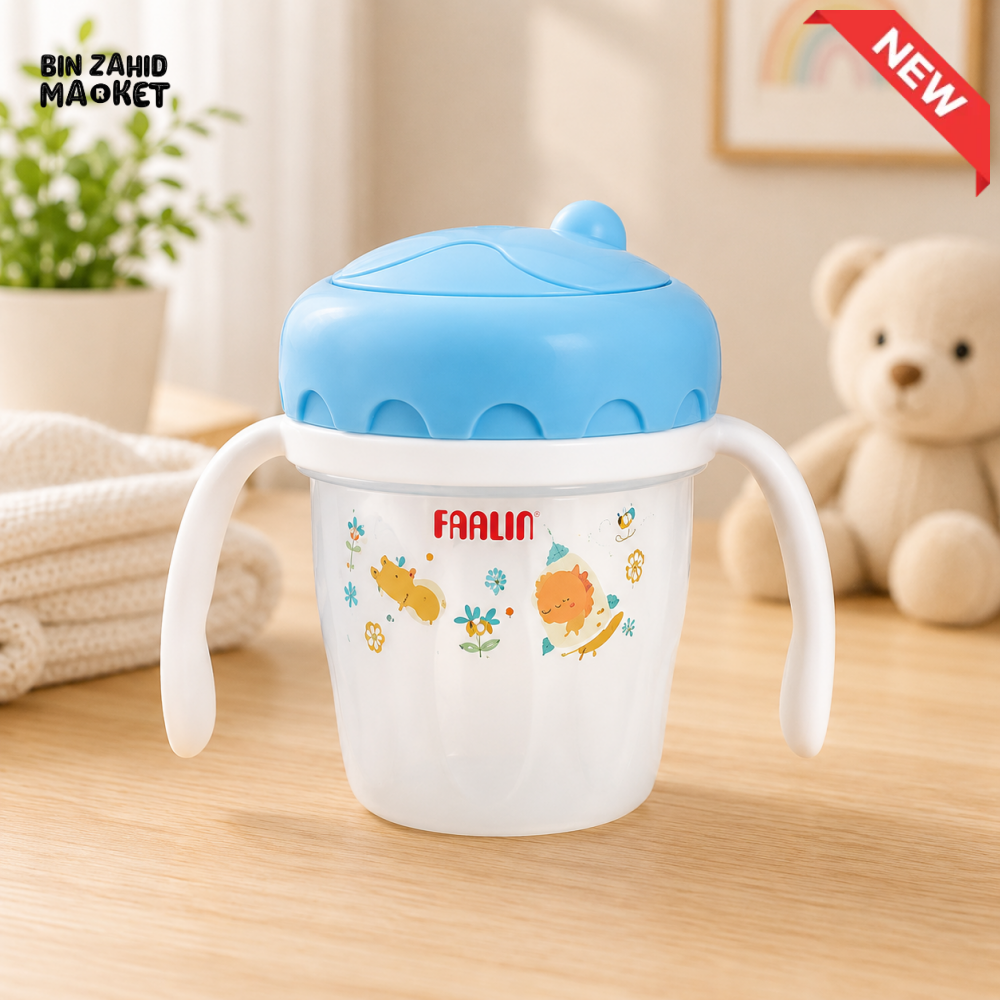 FARLIN DRINKING CUP STEP 3-STRAW 120ML-BLUE