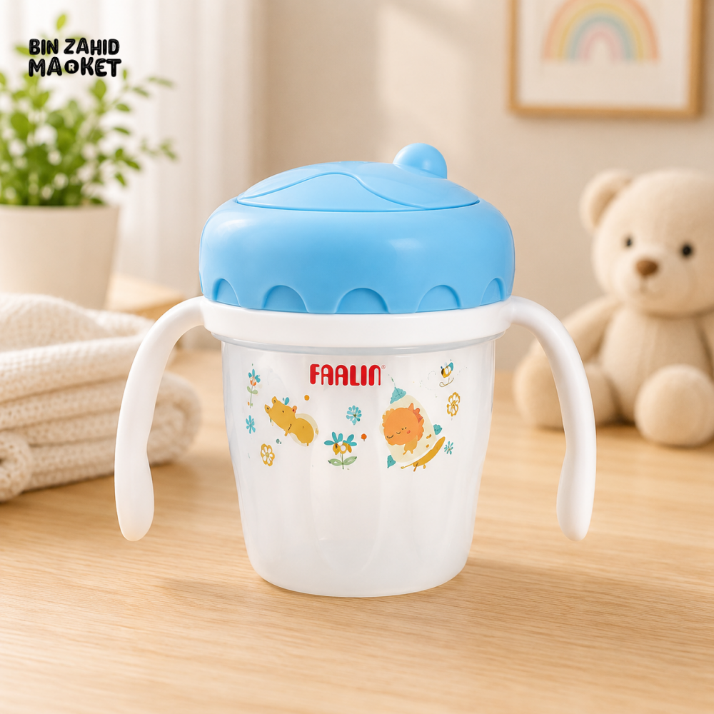 FARLIN DRINKING CUP STEP 3-STRAW 120ML-BLUE