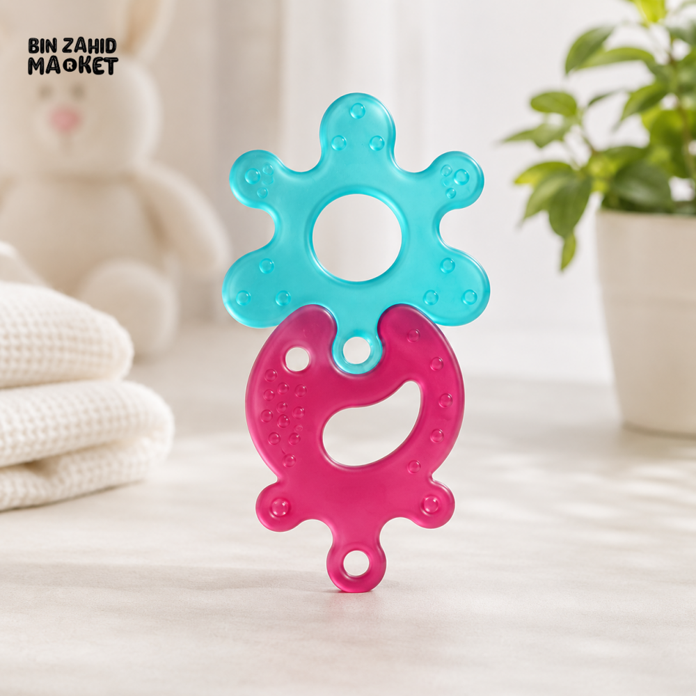 FARLIN PUZZLE GUM SOOTHER - BLUE & PINK