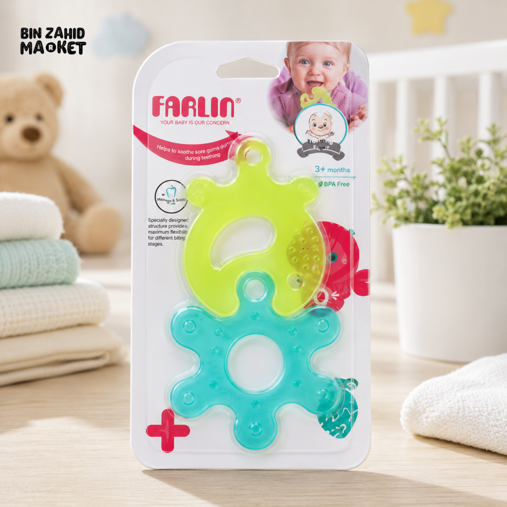 FARLIN PUZZLE GUM SOOTHER - GREEN & BLUE