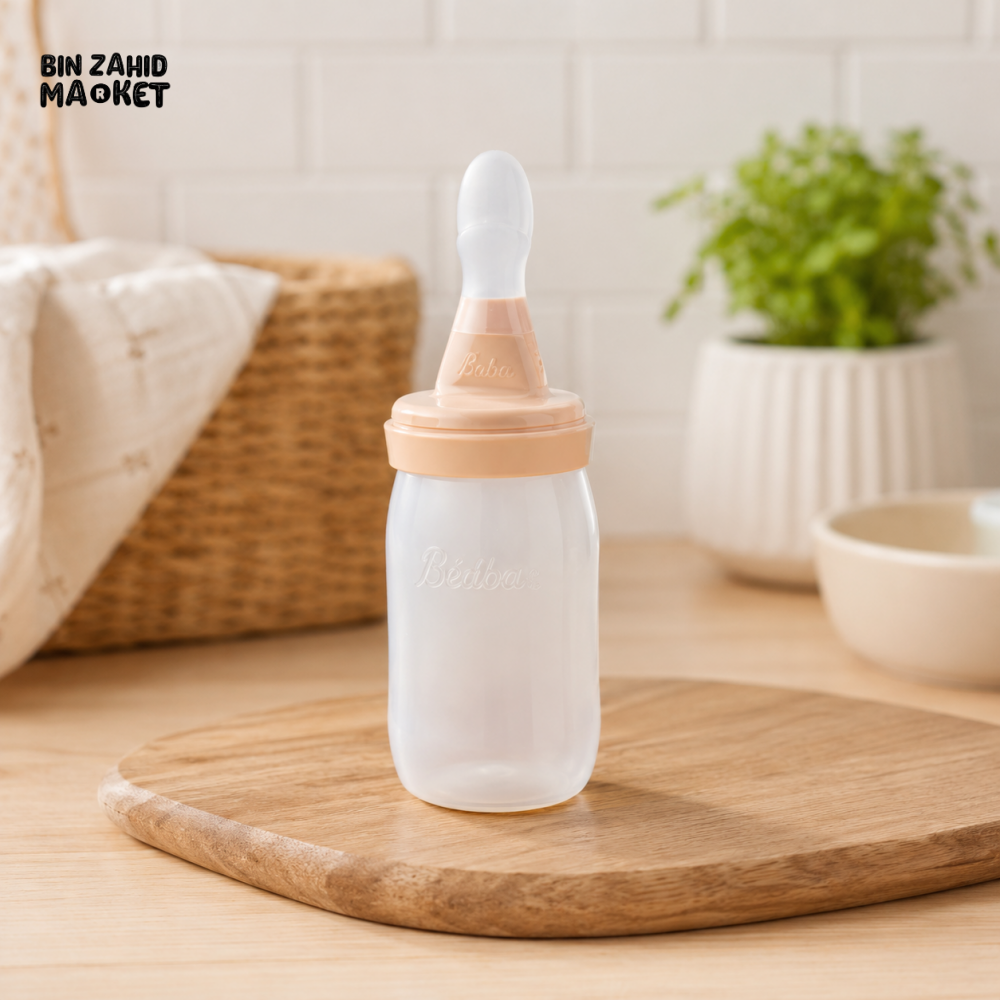 FARLIN SQUEEZABLE EASY SPOON FEEDER 180ML - PEACH