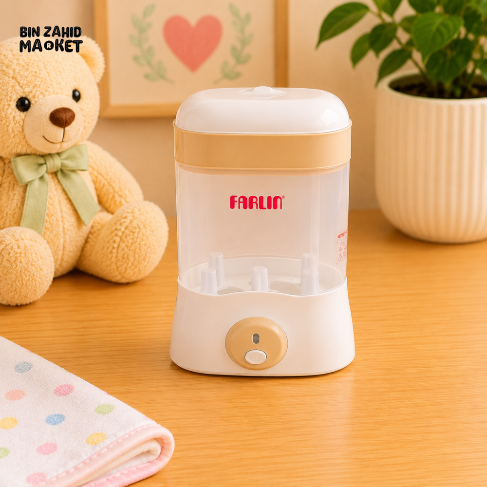 FARLIN STEAM STERILIZER 3 BOTTLES - PEACH