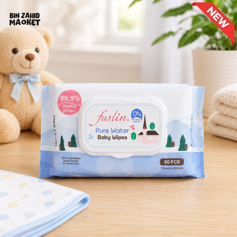 FARLIN WET WIPES PURE WATER PK-80 FLIP TOP