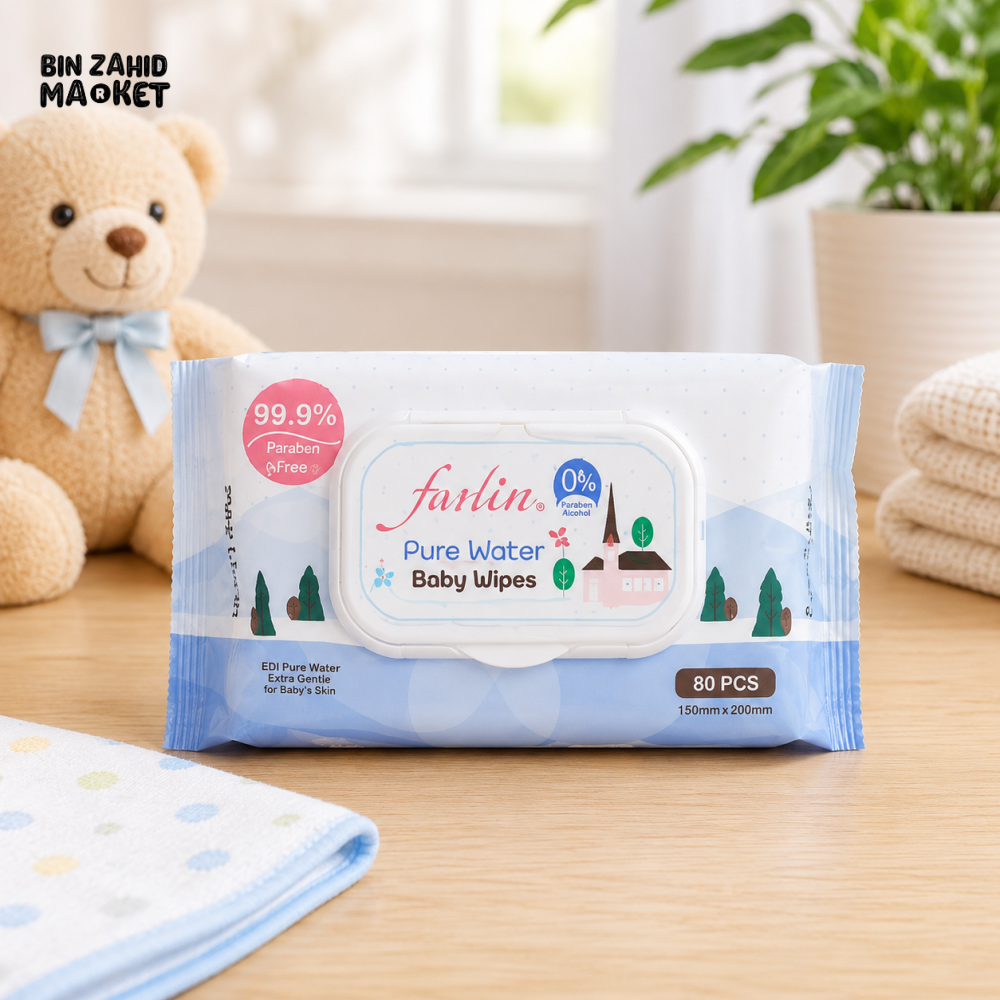 FARLIN WET WIPES PURE WATER PK-80 FLIP TOP