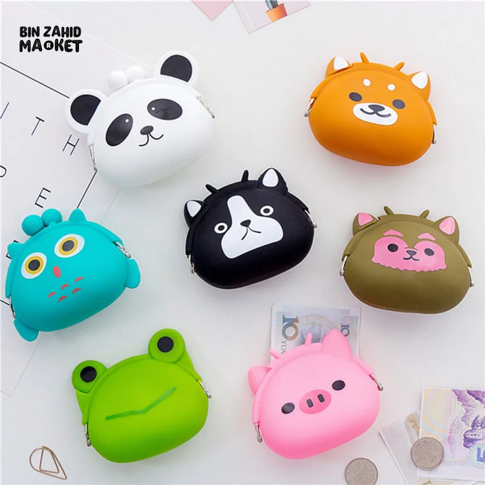 FASHION COIN PURSE CUTE MINI CARTOON SILICONE CLUTCH BAG