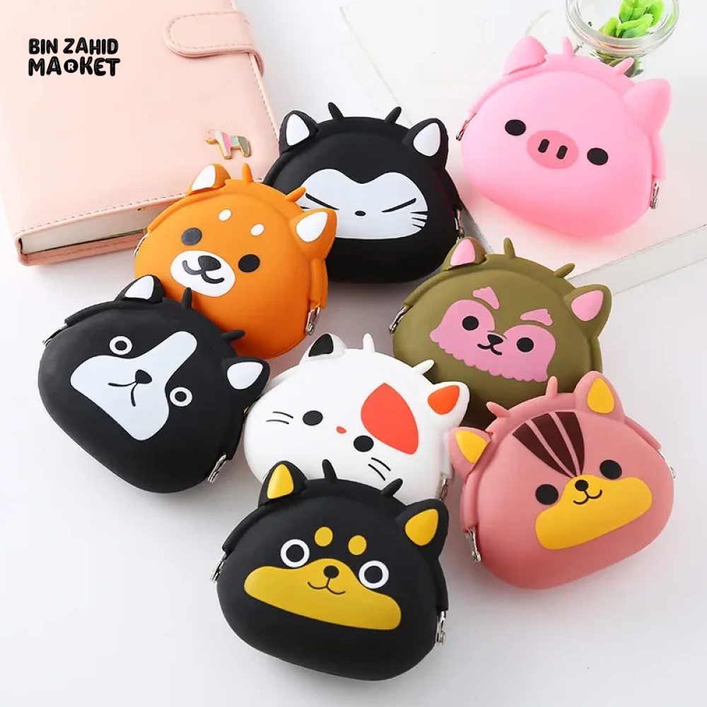 FASHION COIN PURSE CUTE MINI CARTOON SILICONE CLUTCH BAG