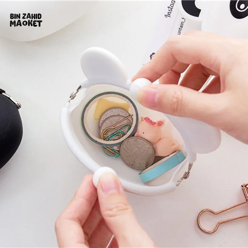 FASHION COIN PURSE CUTE MINI CARTOON SILICONE CLUTCH BAG