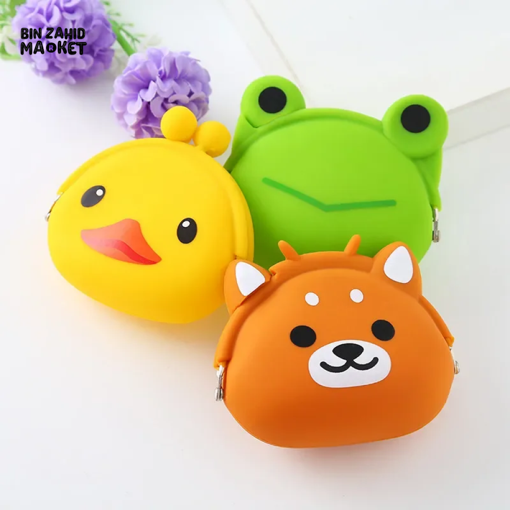 FASHION COIN PURSE CUTE MINI CARTOON SILICONE CLUTCH BAG