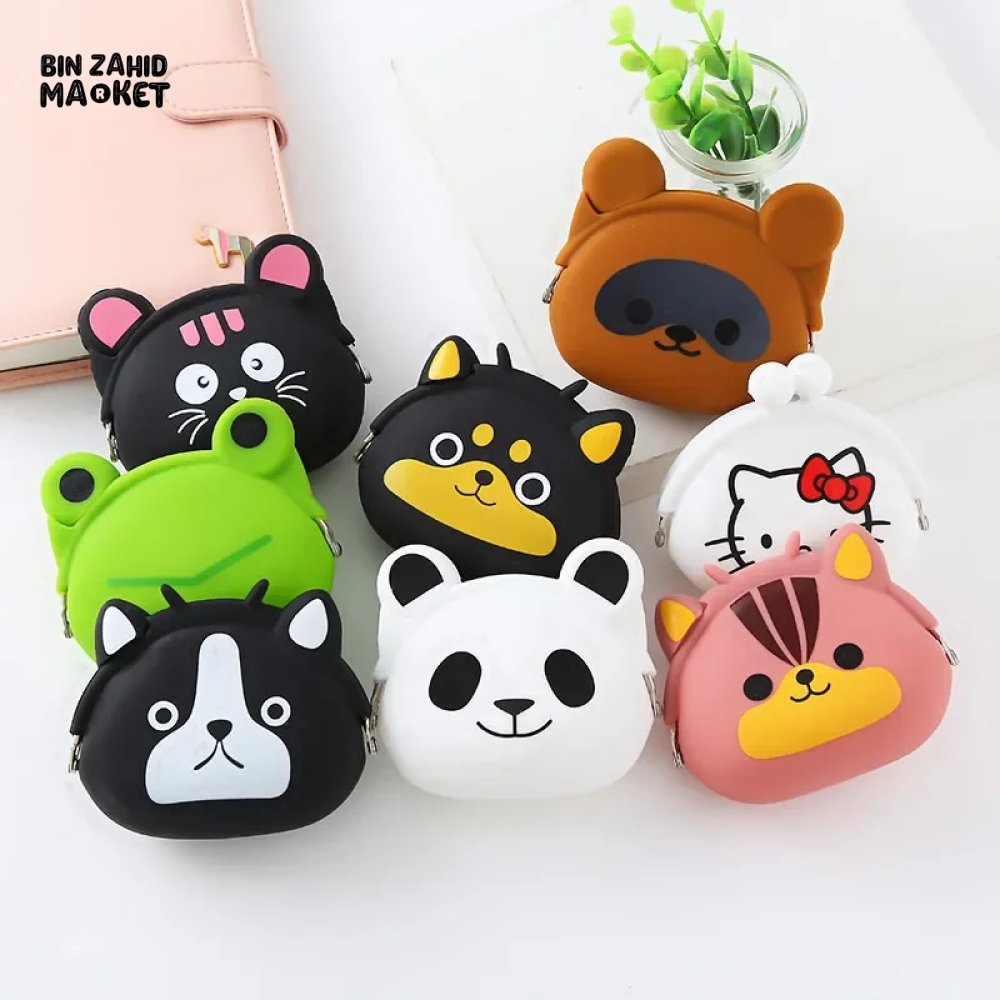 FASHION COIN PURSE CUTE MINI CARTOON SILICONE CLUTCH BAG