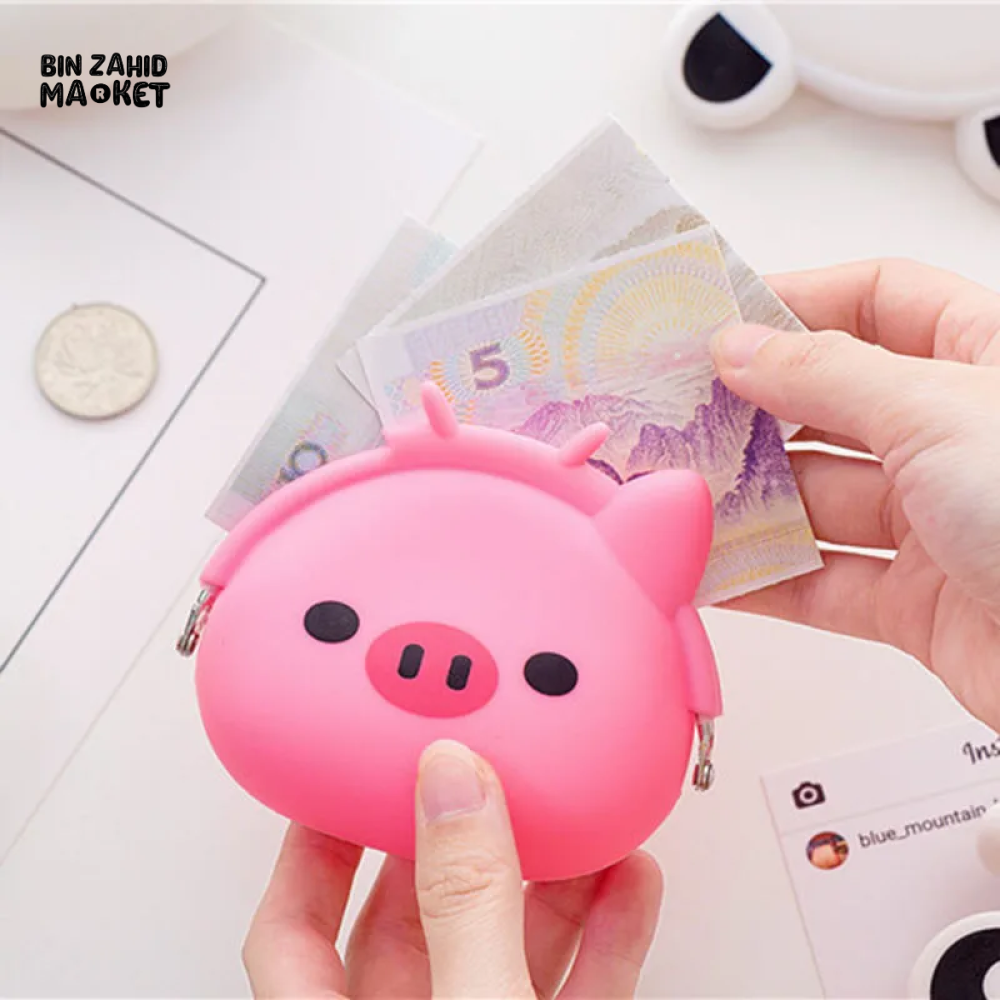 FASHION COIN PURSE CUTE MINI CARTOON SILICONE CLUTCH BAG