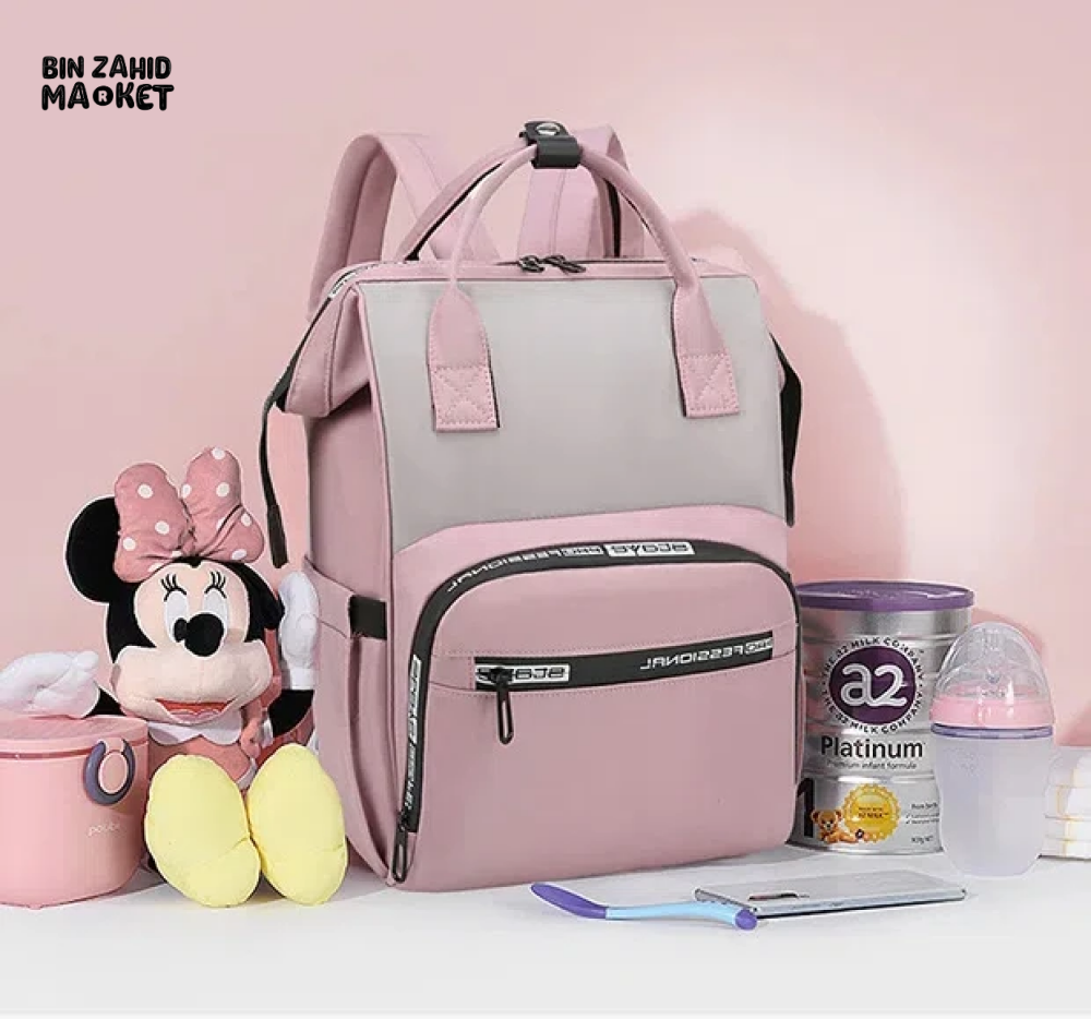 FASHIONABLE MOMMY BACKPACK LARGE CAPACITY TRAVEL STORAGE BAG